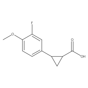 2-(3-Fluoro-4-methoxyphenyl)cyclopropane-1-carboxylic acid结构式