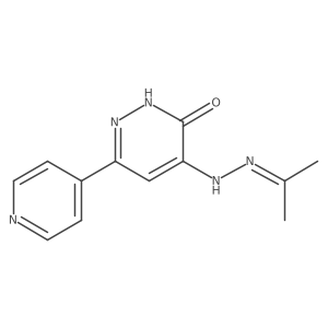 4-(2-(Propan-2-ylidene)hydrazinyl)-6-(pyridin-4-yl)pyridazin-3(2h)-one Structure