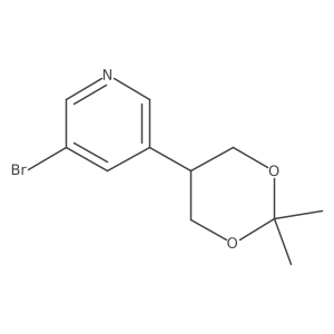 3-Bromo-5-(2,2-dimethyl-1,3-dioxan-5-yl)pyridine Structure
