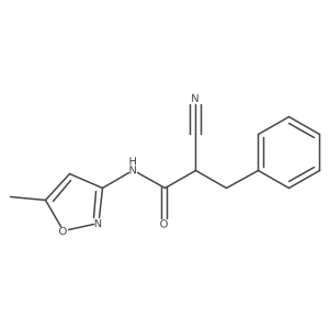 Benzenepropanamide, I+/--cyano-N-(5-methyl-3-isoxazolyl)- Structure