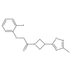 2-(2-Fluorophenoxy)-1-(3-(3-methyl-1,2,4-oxadiazol-5-yl)azetidin-1-yl)ethanone Structure