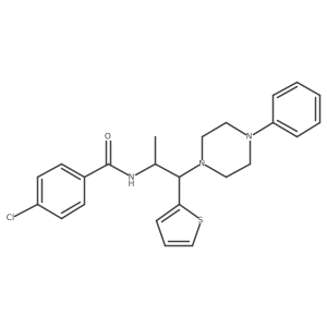 4-chloro-N-[1-(4-phenylpiperazin-1-yl)-1-(thiophen-2-yl)propan-2-yl]benzamide Structure