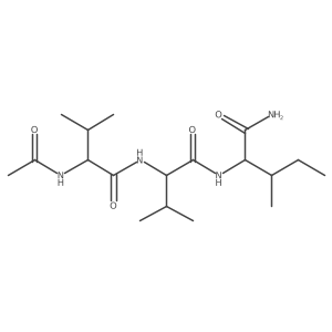 L-Isoleucinamide, N-acetyl-L-valyl-L-valyl- Structure