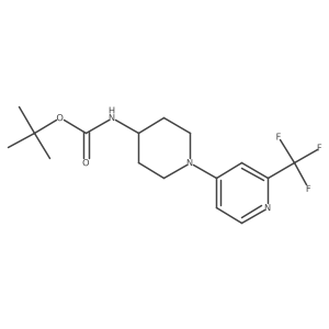 tert-Butyl 1-(2-(trifluoromethyl)pyridin-4-yl)piperidin-4-ylcarbamate Structure