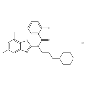 2-chloro-N-(5,7-dimethylbenzo[d]thiazol-2-yl)-N-(3-morpholinopropyl)benzamide hydrochloride结构式