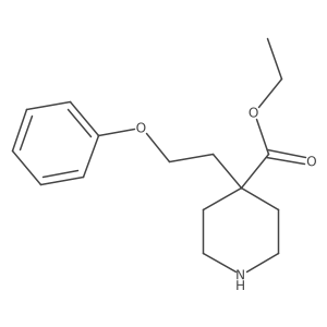 Ethyl 4-(2-phenoxyethyl)piperidine-4-carboxylate结构式
