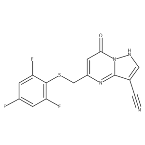 7-Hydroxy-5-{[(2,4,6-trifluorophenyl)sulfanyl]methyl}pyrazolo[1,5-a]pyrimidine-3-carbonitrile Structure