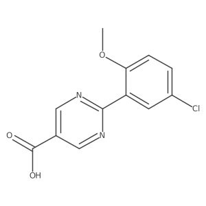 5-Pyrimidinecarboxylic acid, 2-(5-chloro-2-methoxyphenyl)-结构式