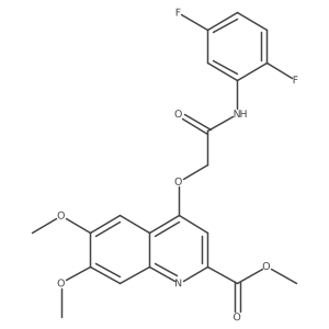 Methyl 4-{[(2,5-difluorophenyl)carbamoyl]methoxy}-6,7-dimethoxyquinoline-2-carboxylate Structure