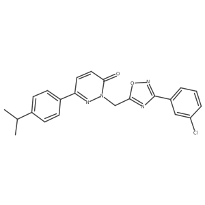 2-((3-(3-chlorophenyl)-1,2,4-oxadiazol-5-yl)methyl)-6-(4-isopropylphenyl)pyridazin-3(2H)-one Structure