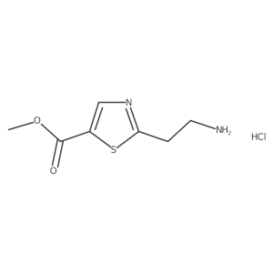 Methyl 2-(2-aminoethyl)-1,3-thiazole-5-carboxylate hydrochloride Structure