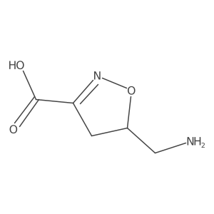 5-(Aminomethyl)-4,5-dihydro-1,2-oxazole-3-carboxylic acid Structure