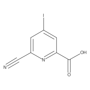 6-Cyano-4-iodopyridine-2-carboxylic acid结构式