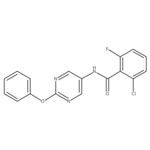 2-chloro-6-fluoro-N-(2-phenoxypyrimidin-5-yl)benzamide Structure