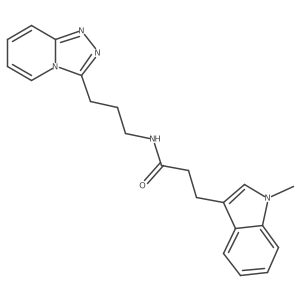 3-(1-methyl-1H-indol-3-yl)-N-[3-([1,2,4]triazolo[4,3-a]pyridin-3-yl)propyl]propanamide Structure