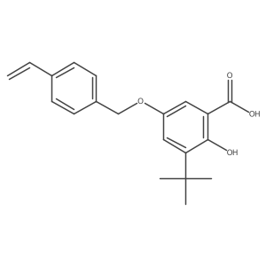 3-(tert-Butyl)-2-hydroxy-5-((4-vinylbenzyl)oxy)benzoic acid结构式