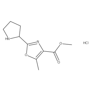 methyl 5-methyl-2-[(2S)-pyrrolidin-2-yl]-1,3-oxazole-4-carboxylate hydrochloride (1:1)结构式