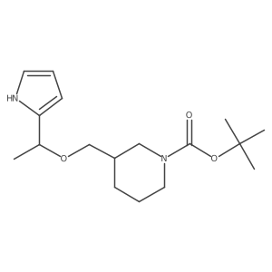 tert-Butyl 3-((1-(1H-pyrrol-2-yl)ethoxy)methyl)piperidine-1-carboxylate Structure