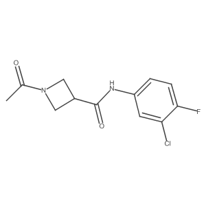 1-acetyl-N-(3-chloro-4-fluorophenyl)azetidine-3-carboxamide Structure