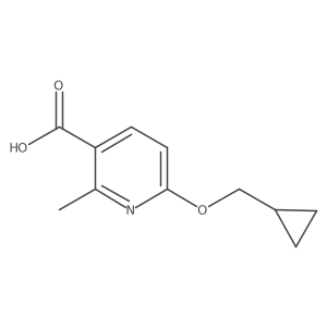 6-(Cyclopropylmethoxy)-2-methylpyridine-3-carboxylic acid结构式