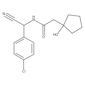 N-[(4-Chlorophenyl)-cyanomethyl]-2-(1-hydroxycyclopentyl)acetamide Structure