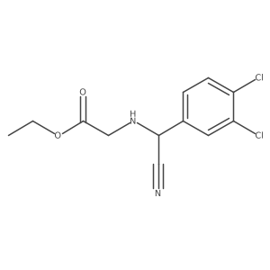 Ethyl 2-[[cyano-(3,4-dichlorophenyl)methyl]amino]acetate结构式