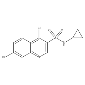 7-Bromo-4-chloro-N-cyclopropyl-3-quinolinesulfonamide Structure