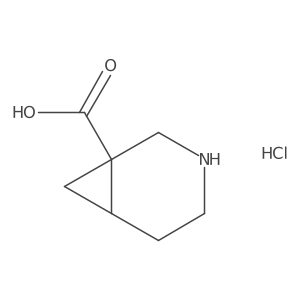 (1S,6S)-3-azabicyclo[4.1.0]heptane-1-carboxylic acid hydrochloride Structure