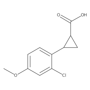 2-(2-Chloro-4-methoxyphenyl)cyclopropane-1-carboxylic acid Structure