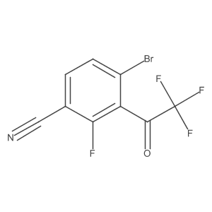 4-Bromo-2-fluoro-3-(2,2,2-trifluoroacetyl)benzonitrile结构式