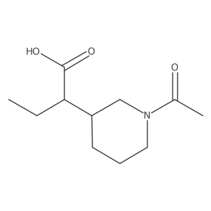 2-(1-Acetylpiperidin-3-yl)butanoic acid Structure