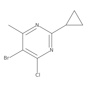 5-Bromo-4-chloro-2-cyclopropyl-6-methylpyrimidine结构式
