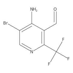 4-Amino-5-bromo-2-(trifluoromethyl)nicotinaldehyde Structure