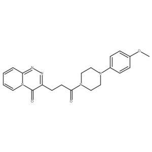 3-{3-[4-(4-methoxyphenyl)piperazin-1-yl]-3-oxopropyl}-4H-pyrido[2,1-c][1,2,4]triazin-4-one结构式