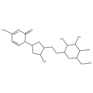 Cytidine, 2a(2)-deoxy-5a(2)-O-I(2)-D-galactopyranosyl- Structure