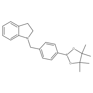 1-[[4-(4,4,5,5-Tetramethyl-1,3,2-dioxaborolan-2-yl)phenyl]methyl]indoline Structure