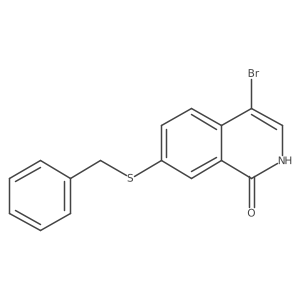 7-(benzylthio)-4-bromoisoquinolin-1(2H)-one Structure