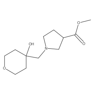 Methyl 1-((4-hydroxytetrahydro-2H-pyran-4-yl)methyl)pyrrolidine-3-carboxylate Structure