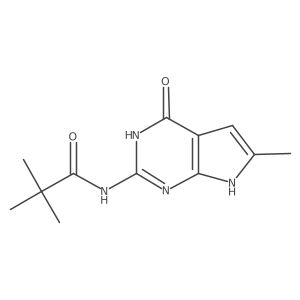N-(4,7-Dihydro-6-methyl-4-oxo-3H-pyrrolo[2,3-d]pyrimidin-2-yl)-2,2-dimethylpropanamide Structure