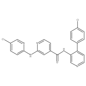 N-[4-(4-Chlorophenyl)-3-pyridinyl]-2-[(5-chloro-2-pyridinyl)amino]-4-pyridinecarboxamide结构式