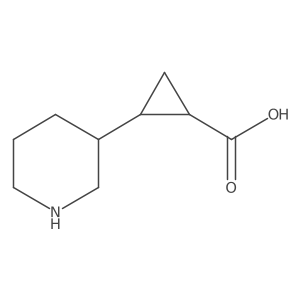 2-Piperidin-3-ylcyclopropane-1-carboxylic acid结构式