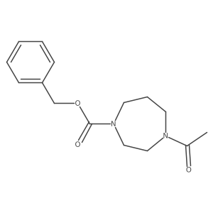 Benzyl 4-acetyl-1,4-diazepane-1-carboxylate结构式