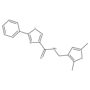 N-((2,5-dimethylfuran-3-yl)methyl)-2-phenylthiazole-4-carboxamide Structure