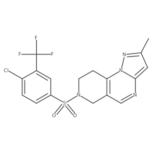 7-((4-Chloro-3-(trifluoromethyl)phenyl)sulfonyl)-2-methyl-6,7,8,9-tetrahydropyrazolo[1,5-a]pyrido[3,4-e]pyrimidine结构式