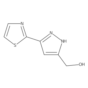 [3-(1,3-thiazol-2-yl)-1H-pyrazol-5-yl]methanol结构式