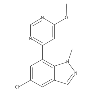 5-chloro-7-(6-methoxy-4-pyrimidinyl)-1-methyl-1H-Indazole Structure