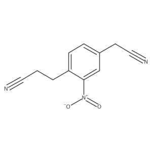 3-(4-(Cyanomethyl)-2-nitrophenyl)propanenitrile结构式