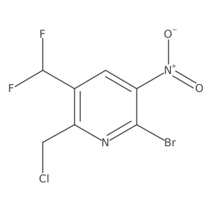 2-Bromo-6-(chloromethyl)-5-(difluoromethyl)-3-nitropyridine Structure