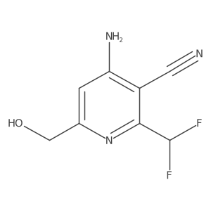 4-Amino-2-(difluoromethyl)-6-(hydroxymethyl)nicotinonitrile Structure