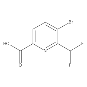 5-Bromo-6-(difluoromethyl)picolinic acid Structure